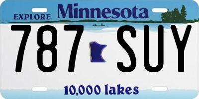 MN license plate 787SUY