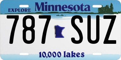 MN license plate 787SUZ