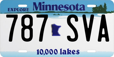 MN license plate 787SVA