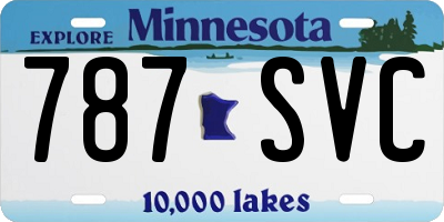 MN license plate 787SVC