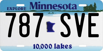 MN license plate 787SVE