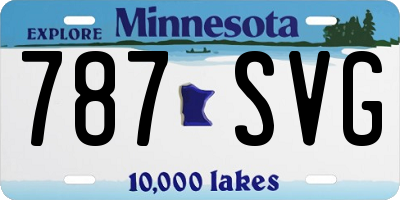 MN license plate 787SVG