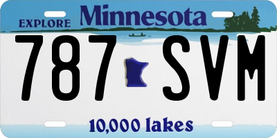 MN license plate 787SVM
