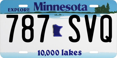 MN license plate 787SVQ
