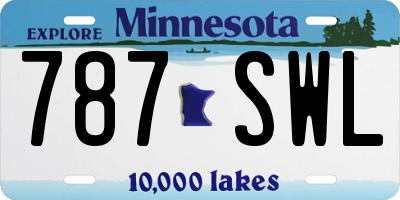 MN license plate 787SWL