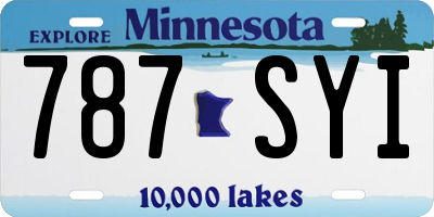 MN license plate 787SYI
