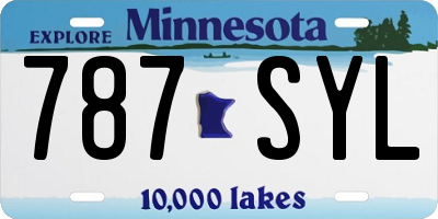 MN license plate 787SYL
