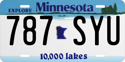 MN license plate 787SYU