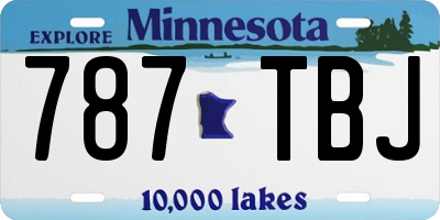 MN license plate 787TBJ