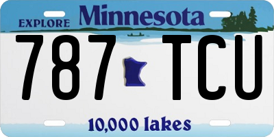 MN license plate 787TCU