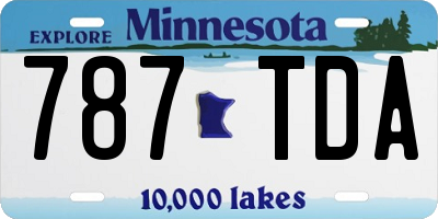 MN license plate 787TDA
