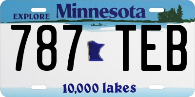 MN license plate 787TEB