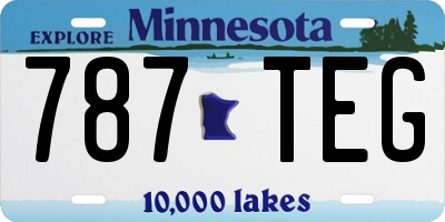 MN license plate 787TEG