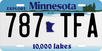 MN license plate 787TFA