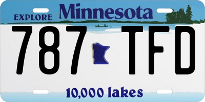 MN license plate 787TFD