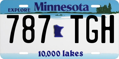 MN license plate 787TGH