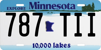 MN license plate 787TII