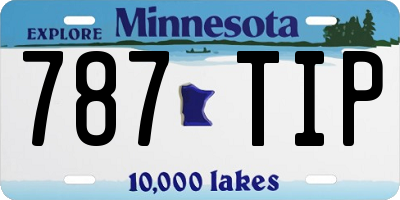 MN license plate 787TIP