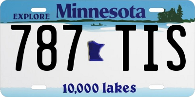 MN license plate 787TIS