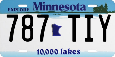 MN license plate 787TIY
