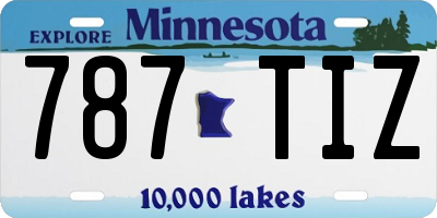 MN license plate 787TIZ