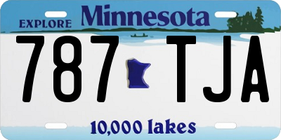 MN license plate 787TJA