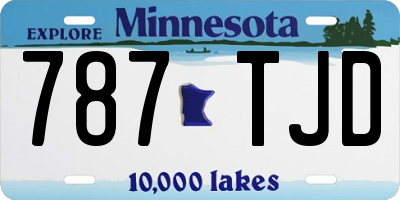 MN license plate 787TJD