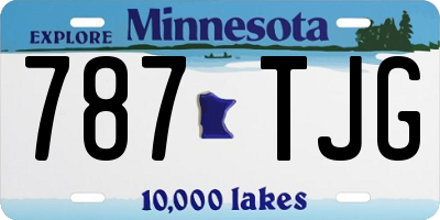 MN license plate 787TJG