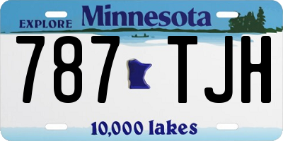 MN license plate 787TJH