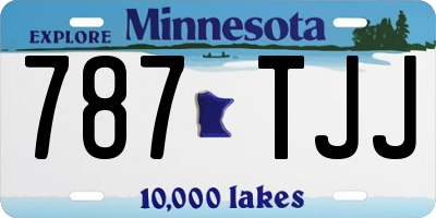 MN license plate 787TJJ