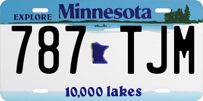 MN license plate 787TJM