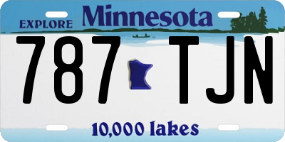 MN license plate 787TJN