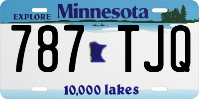 MN license plate 787TJQ