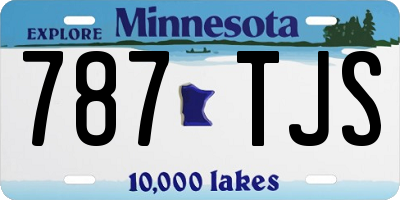 MN license plate 787TJS
