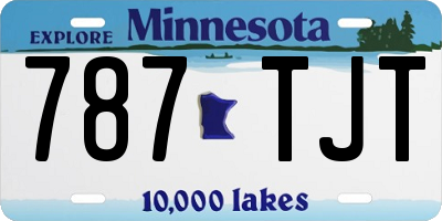 MN license plate 787TJT