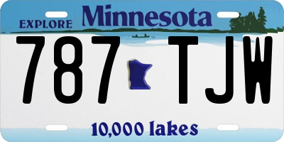 MN license plate 787TJW