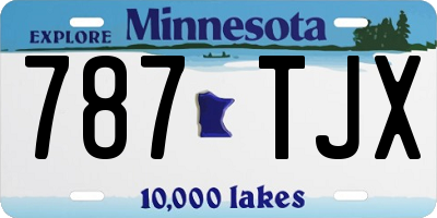 MN license plate 787TJX