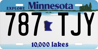 MN license plate 787TJY