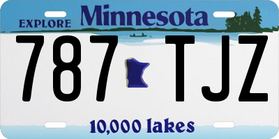 MN license plate 787TJZ