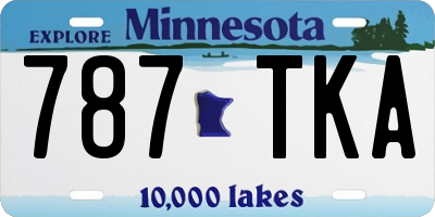 MN license plate 787TKA
