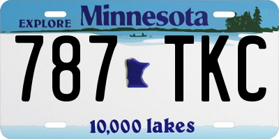 MN license plate 787TKC
