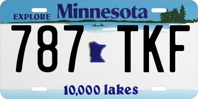 MN license plate 787TKF