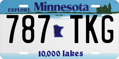 MN license plate 787TKG