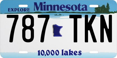 MN license plate 787TKN