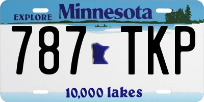 MN license plate 787TKP