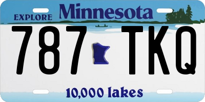 MN license plate 787TKQ