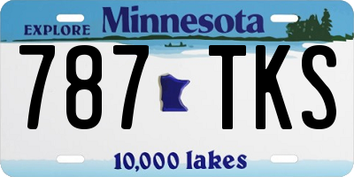 MN license plate 787TKS