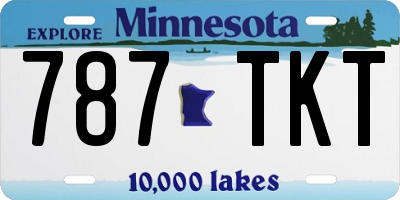 MN license plate 787TKT