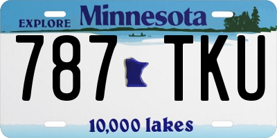 MN license plate 787TKU