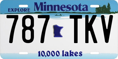 MN license plate 787TKV